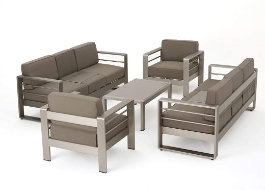 Christopher Knight Home Cape Coral Aluminum Chat Set