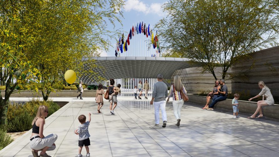 A Ribbon in the Sand in Las Vegas