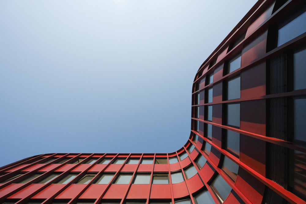 View from the offices on the penthouse floor.View from the offices on the penthouse floor.Facade detail
