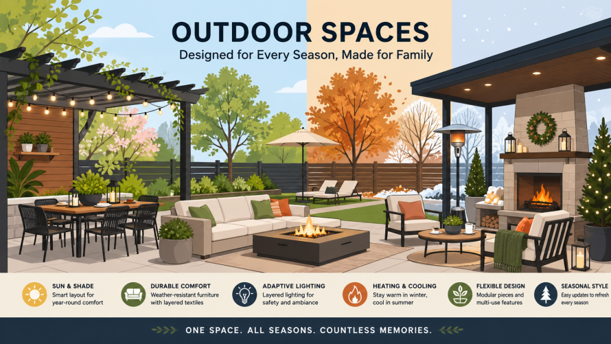 A year-round backyard retreat