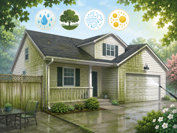 Why Green Buildup Gets Worse on Homes During Humid Spring Weather
