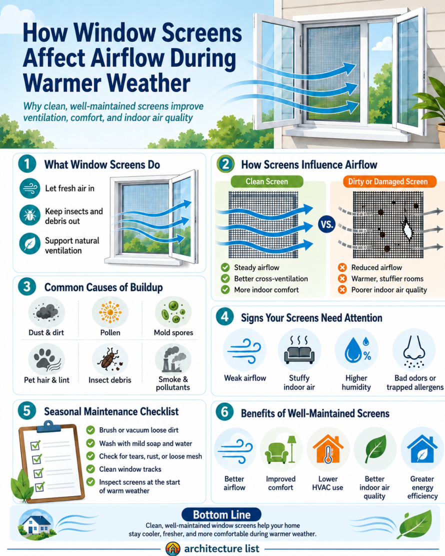 How window screens improve airflow