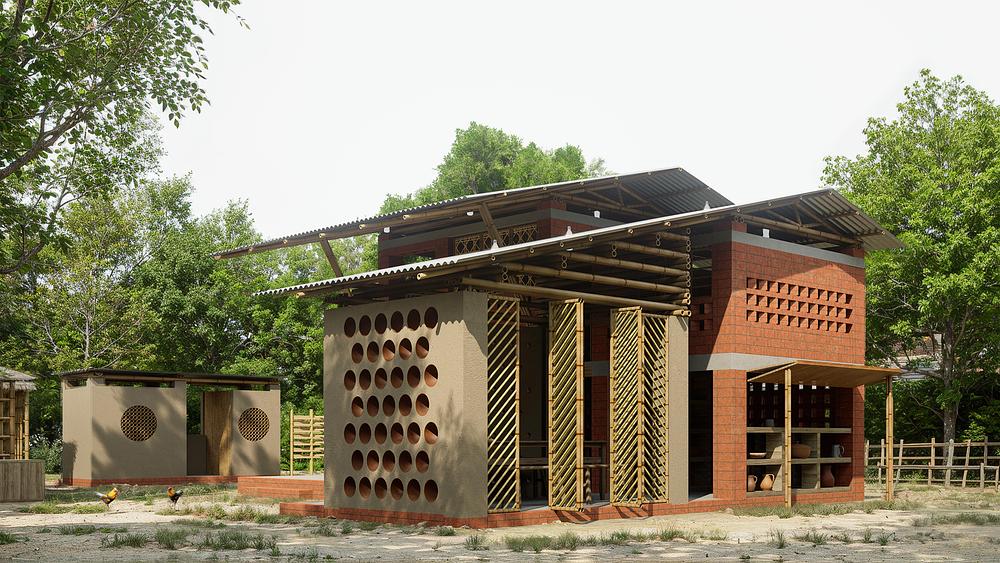 Xinyun Li Designs a Low-Cost Home in Modonpur
