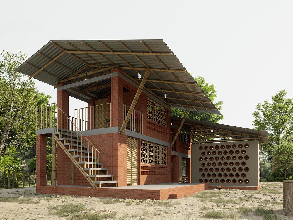 Xinyun Li Designs a Low-Cost Home in Modonpur