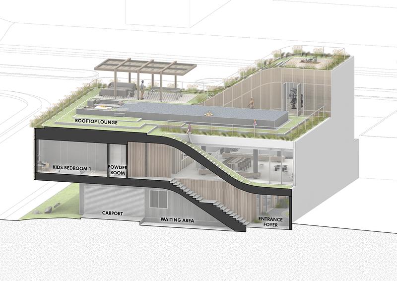 Split Mass Residence Opens Up Through Layered Massing