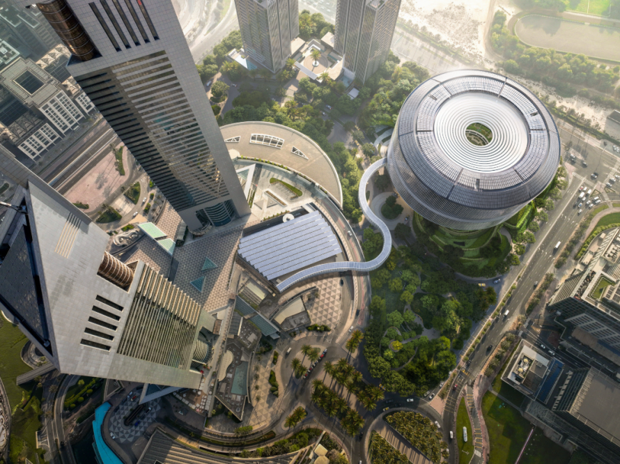 Dubai Holding HQ by SOM Centers Work Around Gardens