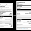 Old and expanded AI Transparency Cards for Forma Building Layout Explorer shown side by side